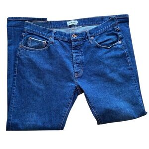 Taylor Stitch Double Selvedge Denim Slim 34 Mens Jeans Dark Wash Blue USA Made